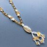 Collana cristallo ambra sferico sfac 8 mm con calcite infilato