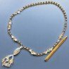 Collana cristallo ambra sferico sfac 8 mm con calcite infilato