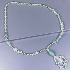 Collana cristallo verde sferico sfac con avventurina verde infilato