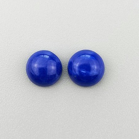 Lapis Lazuli Naturale Forma Tondo Cabochon Liscio Fatto a Mano 08mm 1pz