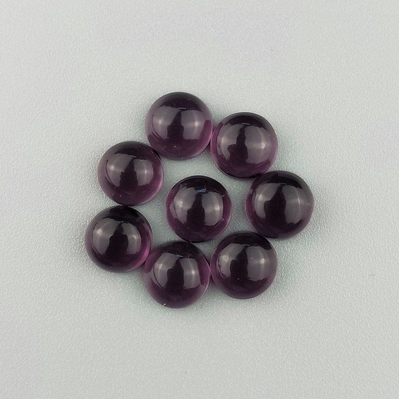 Ametista Africana Idrotermale Forma Tondo Cabochon Liscio Fatto a Mano 08mm 1pz