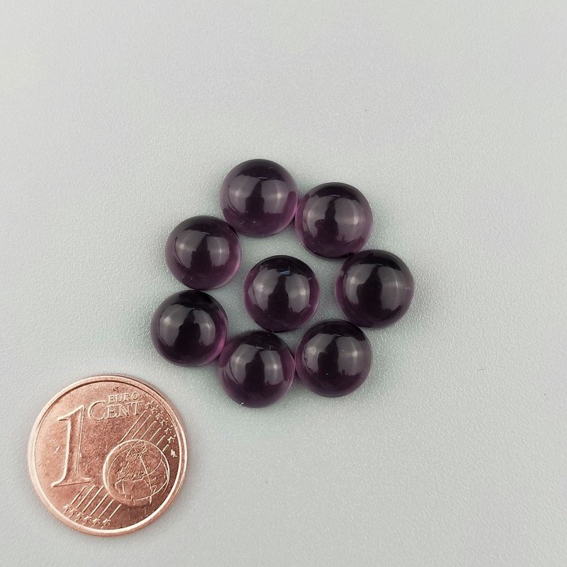 Ametista Africana Idrotermale Forma Tondo Cabochon Liscio Fatto a Mano 08mm 1pz