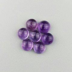 Ametista Naturale Forma Tondo Piatto Cabochon Liscio Fatto a Mano 8-8,5mm 1pz