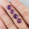 Ametista Naturale Forma Tondo Piatto Cabochon Liscio Fatto a Mano 8-8,5mm 1pz