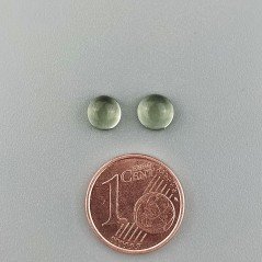 Ametista Verde Prasiolite Idrotermale Forma Tondo Cabochon Liscio Fatto a Mano 6mm 1pz
