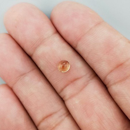Quarzo Citrino Naturale Forma Tondo Piatto Cabochon Liscio Fatto a Mano 05mm 1pz