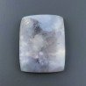 Agata Fossile Grigio Naturale FormaCuscino Piatto Cabochon Liscio Fatto a Mano 27X21X5mm 6,30gm 1pz