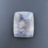 Agata Fossile Grigio Naturale FormaCuscino Piatto Cabochon Liscio Fatto a Mano 27X21X5mm 6,30gm 1pz