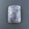 Agata Fossile Grigio Naturale FormaCuscino Piatto Cabochon Liscio Fatto a Mano 27X19X5mm 5,75gm 1pz