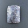 Agata Fossile Grigio Naturale FormaCuscino Piatto Cabochon Liscio Fatto a Mano 27X19X5mm 5,75gm 1pz