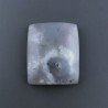 Agata Fossile Grigio Naturale FormaCuscino Piatto Cabochon Liscio Fatto a Mano 23X19X6mm 5,41gm 1pz