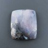 Agata Fossile Grigio Naturale FormaCuscino Piatto Cabochon Liscio Fatto a Mano 23X20X5mm 6,22gm 1pz