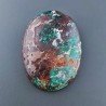 Crisocola Naturale Forma Ovale Piatto Cabochon Liscio Fatto a Mano 32X23x5mm 7.90gm 1pz