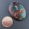 Crisocola Naturale Forma Ovale Piatto Cabochon Liscio Fatto a Mano 32X23x5mm 7.90gm 1pz