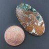 Crisocola Naturale Forma Ovale Piatto Cabochon Liscio Fatto a Mano 31X17x6mm 4,80gm 1pz