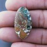 Crisocola Naturale Forma Ovale Piatto Cabochon Liscio Fatto a Mano 31X17x6mm 4,80gm 1pz