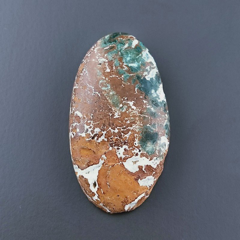 Crisocola Naturale Forma Ovale Piatto Cabochon Liscio Fatto a Mano 31X17x6mm 4,80gm 1pz