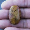 Agata Pennacchio Naturale Forma Ovale Piatto Cabochon Liscio Fatto a Mano 31X19X5mm 6,75gm 1pz