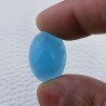 Calcedonio Azzurro-Verde Forma Ovale Piatto Cabochon Sfacettato Fatto a Mano 21X16X8mm 19,90 Carati 1pz