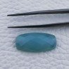 Calcedonio Azzurro-Verde Forma Ovale Piatto Cabochon Sfacettato Fatto a Mano 25X12X6mm 14,50 Carati 1pz