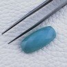 Calcedonio Azzurro-Verde Forma Ovale Piatto Cabochon Sfacettato Fatto a Mano 25X12X6mm 14,50 Carati 1pz