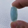 Calcedonio Azzurro-Verde Forma Ovale Piatto Cabochon Sfacettato Fatto a Mano 25X12X6mm 14,50 Carati 1pz