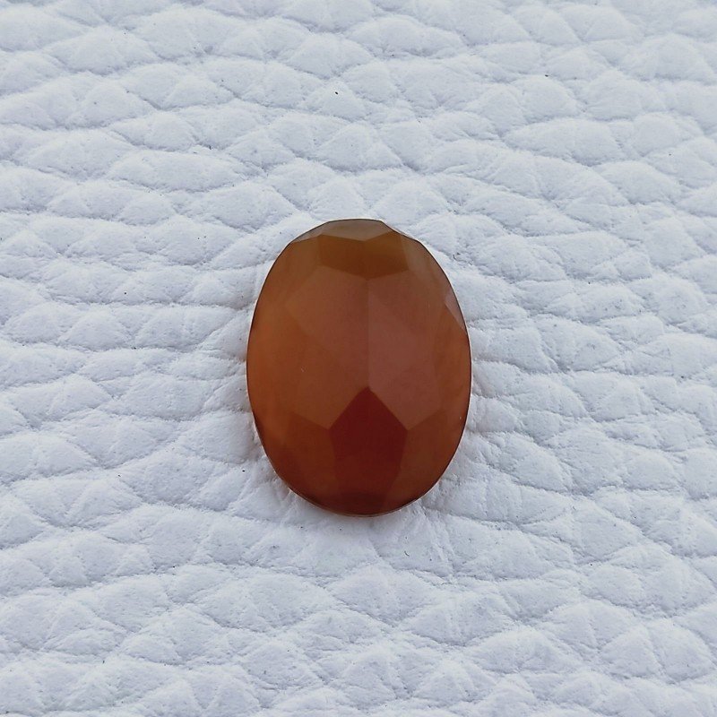 Calcedonio Giallo Taglio Ovale Sfaccettata Fatto a Mano Gemma Sciolta 15X11X6mm 8,05 Carati 1pz