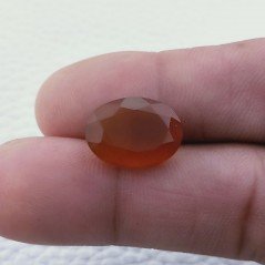 Calcedonio Giallo Taglio Ovale Sfaccettata Fatto a Mano Gemma Sciolta 15X11X6mm 8,05 Carati 1pz
