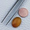 Calcedonio Giallo Taglio Ovale Sfaccettata Fatto a Mano Gemma Sciolta 17X13X5mm 8,10 Carati 1pz