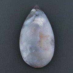 Cabochon di Lepidolite Naturale Goccia, Piatto e Liscio, 32x17x6 mm, 4,45 g, Fatto a Mano