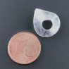 Componente quarzo rosa cerchietti a goccia twist 12x15 mm