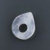 Componente quarzo rosa cerchietti a goccia twist 12x15 mm
