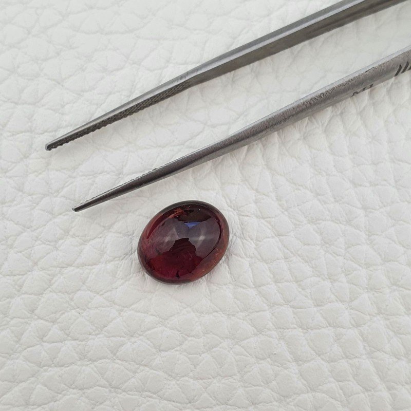 Tormalina Rosa Rubellite Naturale Forma Ovale Piatto Cabochon Liscio Fatto a Mano 12X9X6mm 5,10 ct