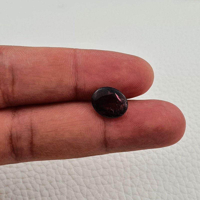 Tormalina Rosa Rubellite Naturale Forma Ovale Piatto Cabochon Liscio Fatto a Mano 12X9X6mm 5,10 ct