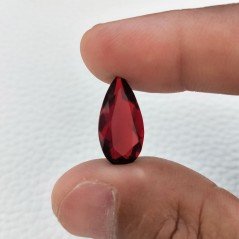 Quarzo Granato IdrotermaleTaglio Goccia Sfaccettata a Mano Gemma Sciolta 19X10X6mm 6,45 Carati 1pz