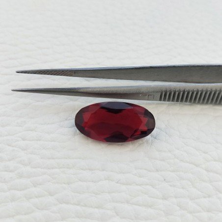 Quarzo Granato Idrotermale Taglio Ovale Sfaccettata a Mano Gemma Sciolta 19X10X6mm 7,65 Carati 1pz