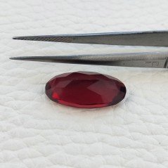 Quarzo Granato Idrotermale Taglio Ovale Sfaccettata a Mano Gemma Sciolta 19X10X6mm 7,65 Carati 1pz