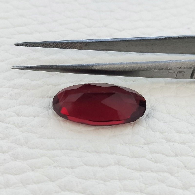 Quarzo Granato Idrotermale Taglio Ovale Sfaccettata a Mano Gemma Sciolta 19X10X6mm 7,65 Carati 1pz