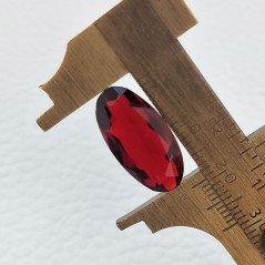 Quarzo Granato Idrotermale Taglio Ovale Sfaccettata a Mano Gemma Sciolta 19X10X6mm 7,65 Carati 1pz