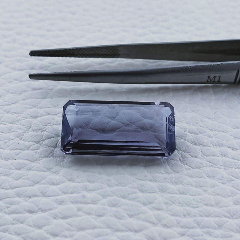 Iolite Naturale Taglio Smeraldo Ottagono Sfaccettata Fatto a Mano Gemma Sciolta 22X11X6mm 12,70Carati 1pz