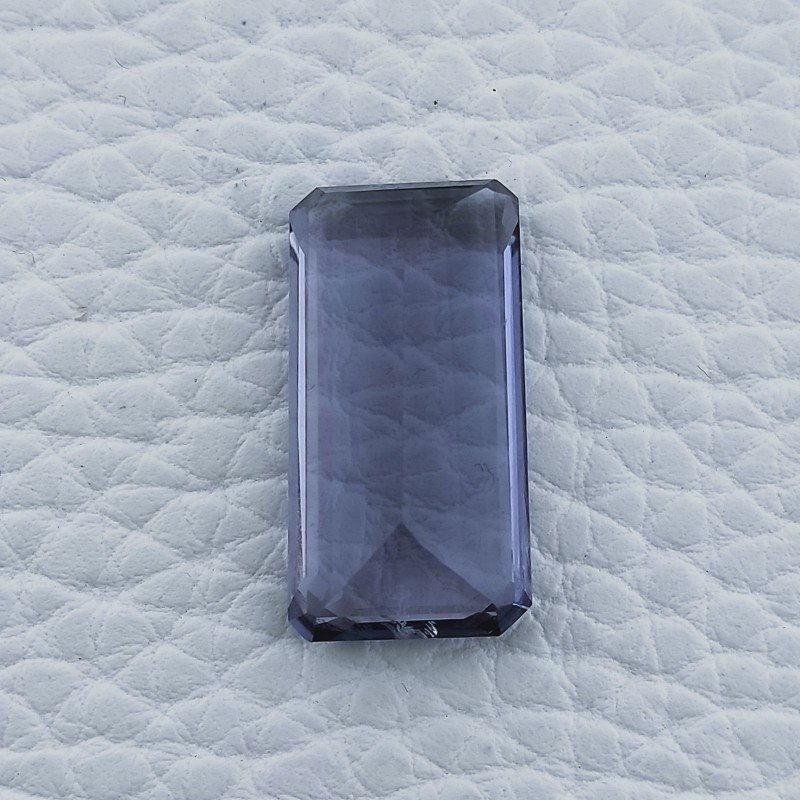 Gemma Sciolta di Iolite Naturale, Taglio Smeraldo Ottagono Sfaccettato a Mano, 22x11x6 mm, 12,70 ct
