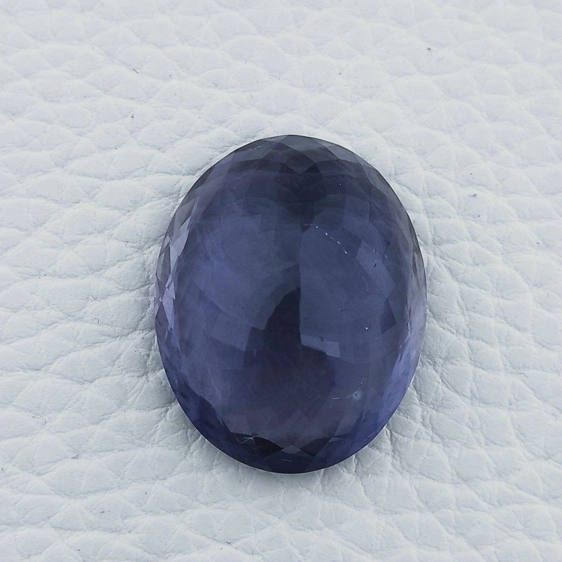 Gemma Sciolta di Iolite Naturale, Taglio Ovale Sfaccettato a Mano, 27x22x11 mm, 41,55 ct