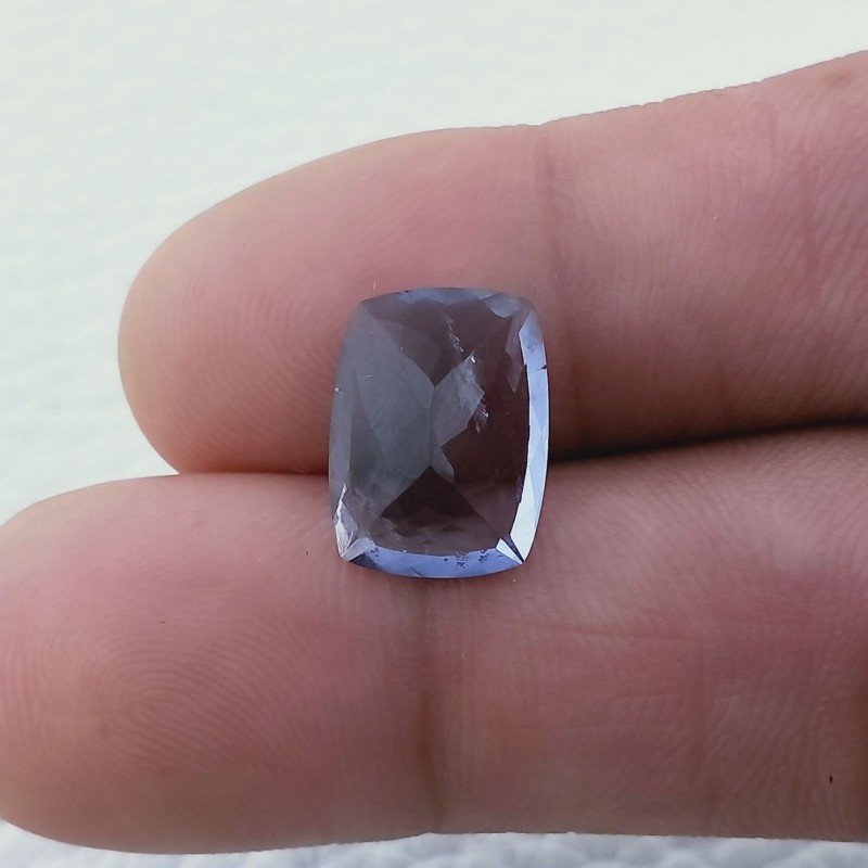 Iolite Naturale Taglio Cuscino Sfaccettata Fatto a Mano Gemma Sciolta 14X10X6mm 5,25 Carati 1pz