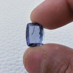Gemma Sciolta di Iolite Naturale, Taglio Cuscino Sfaccettato a Mano, 14x10x6 mm, 5,25 ct