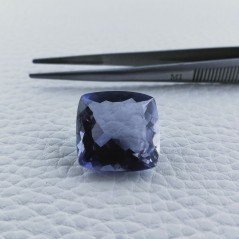 Iolite Naturale Taglio Cuscino Sfaccettata Fatto a Mano Gemma Sciolta 18X18X9,50mm 17,75 Carati 1pz