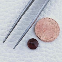 Granato Rosso Naturale Taglio Tondo Sfaccettato a Mano Gemma Sciolta 7X4mm 1,80 Carati 1pz