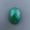 Onice Verde Forma Ovale Piatto Cabochon Sfaccettata Fatto a Mano 22X16X9mm 21,50 Carati 1pz
