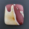 Mokaite Naturale Forma Quadrato Piatto Cabochon Liscio Fatto a Mano 49X35X6mm 15,40gm 1pz