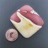 Mokaite Naturale Forma Quadrato Piatto Cabochon Liscio Fatto a Mano 49X35X6mm 15,40gm 1pz