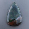 Eliotropio Naturale Forma Goccia Piatto Cabochon Liscio Fatto a Mano 42X26X5mm 9,16gm 1pz